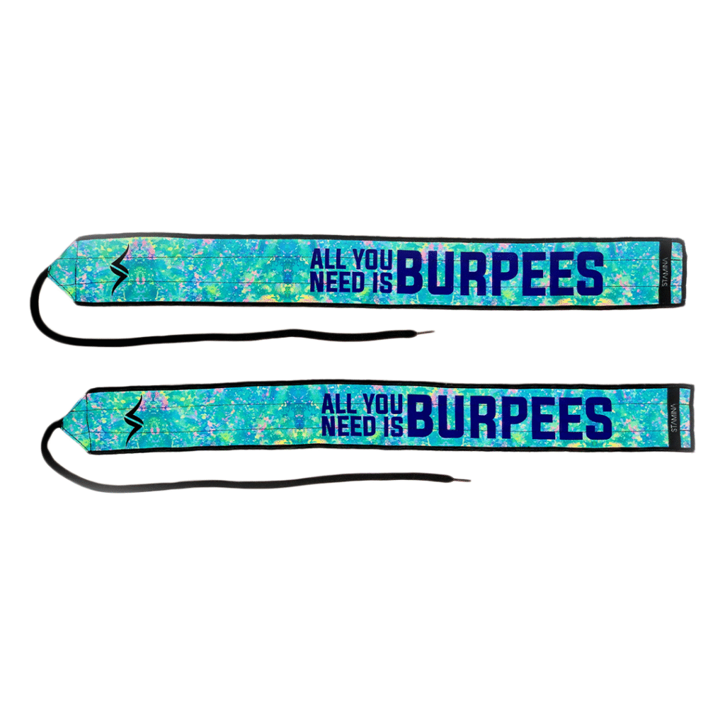 Muñequeras All You Need Is Burpee Azul